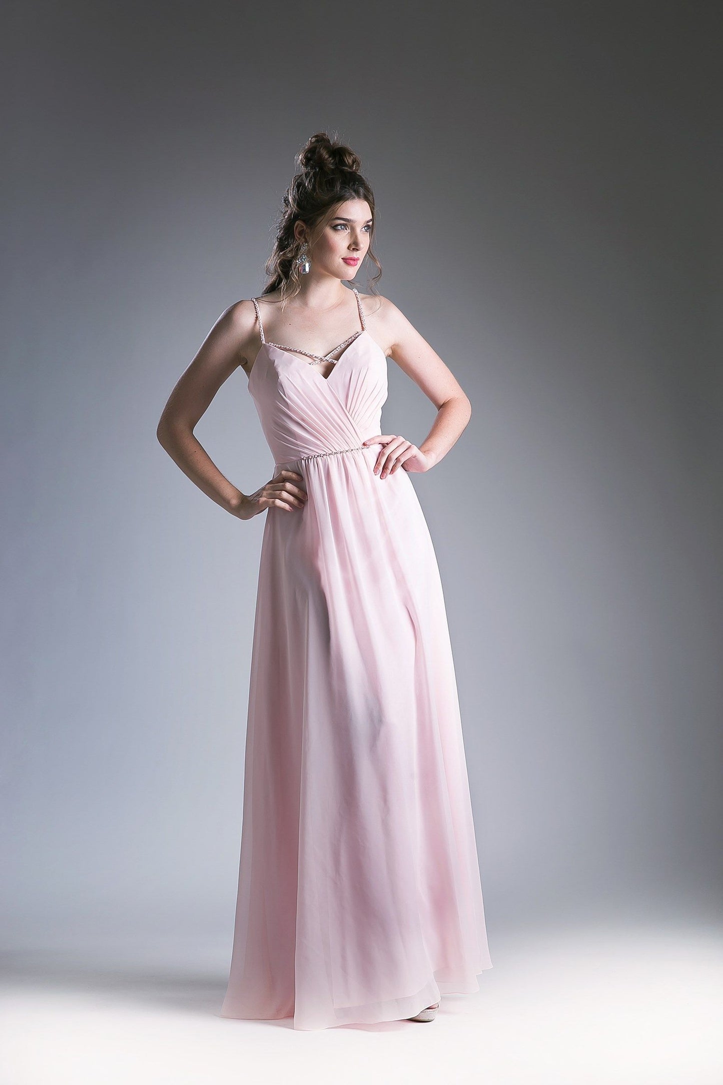 V Neckline With a Beaded Band Dress LuxuryLifeWay Online Store