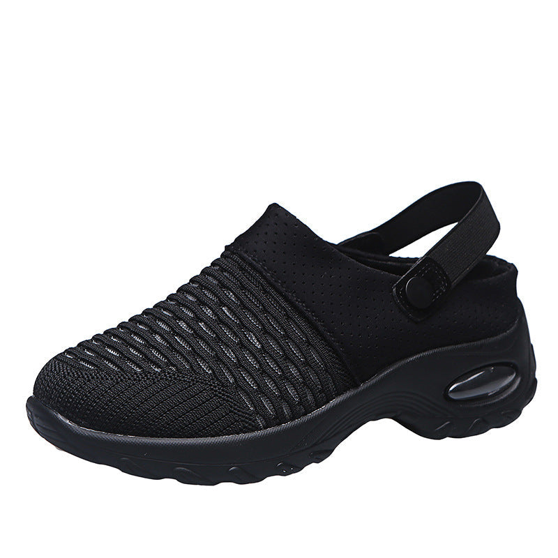 Spring And Summer Daily One Pedal Half Drag Breathable Light Air Cushion Women Sandals LadyShow.Store