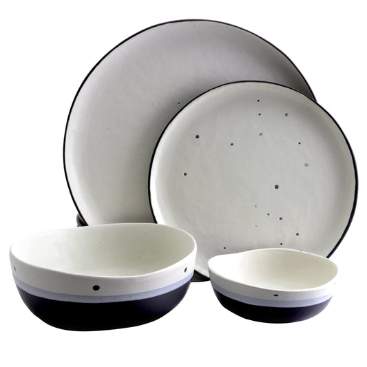 Gibson Elite Rhinebeck 16 Piece Stoneware Dinnerware Set LuxuryLifeWay Online Store