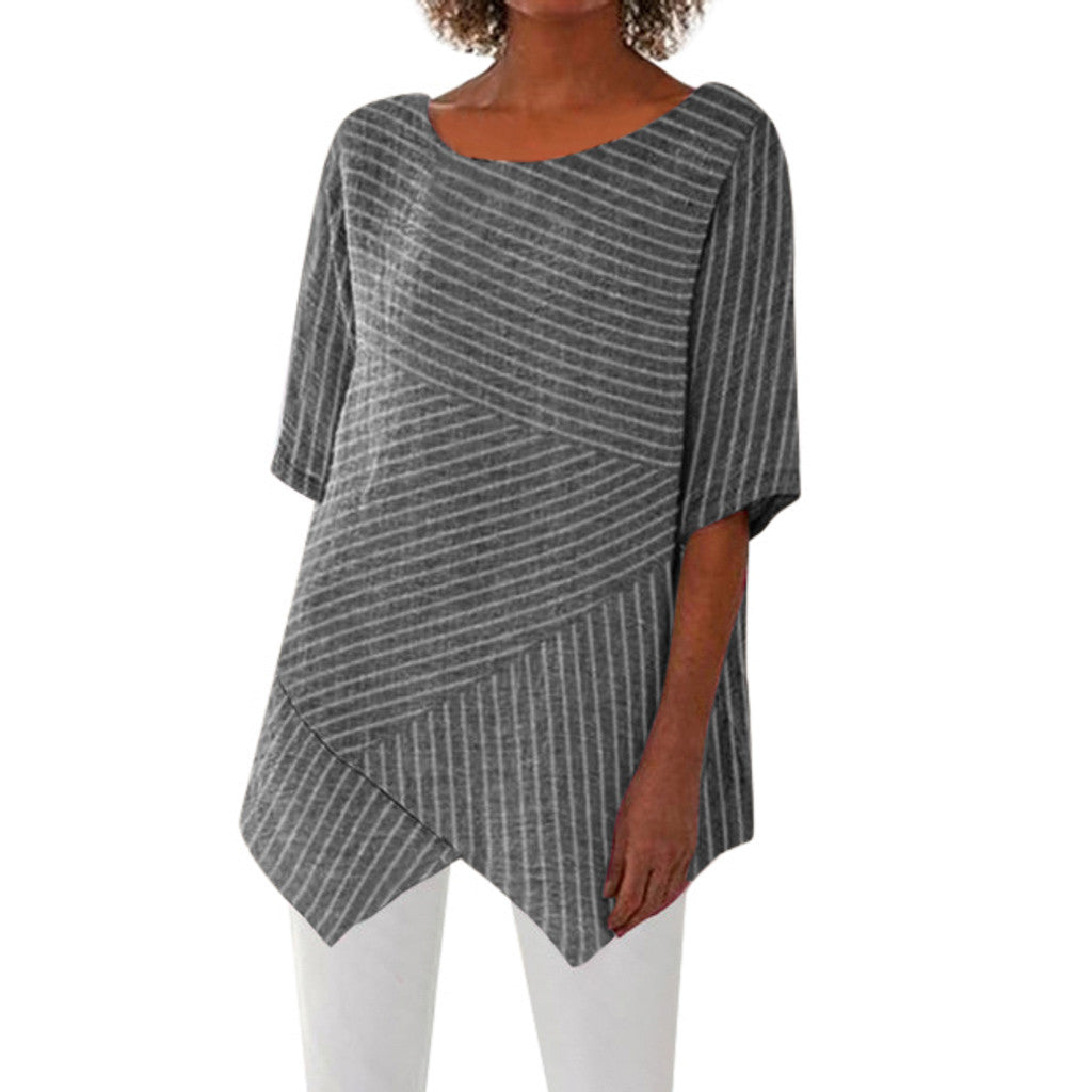 Striped sleeves T-shirt for Women