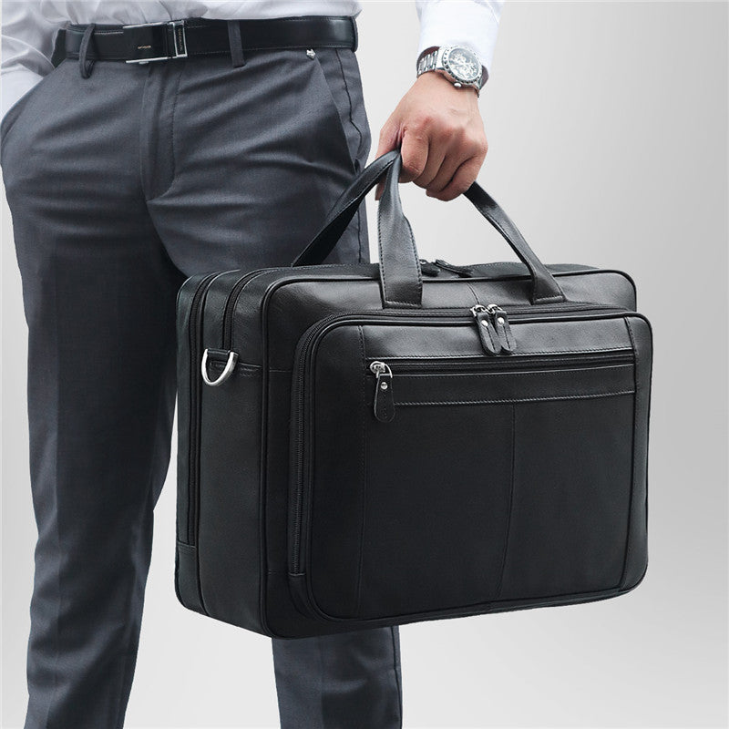 Men's leather briefcase CJD