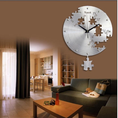 16 Inch Circilar Creative Wall Clock Art Wall Watch Modern Design Living Room And Bedroom Mute Clock Wall Home Decor Wall Clocks PearlNestDecor.com