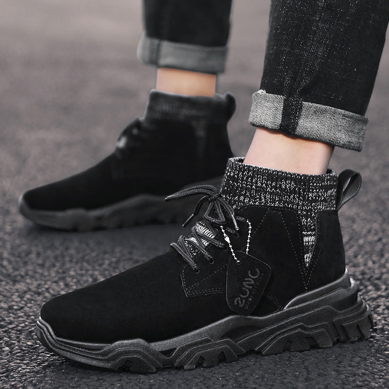 Plus Velvet Martin Boots Men's Tide High To Help British Style Best YouTube Store