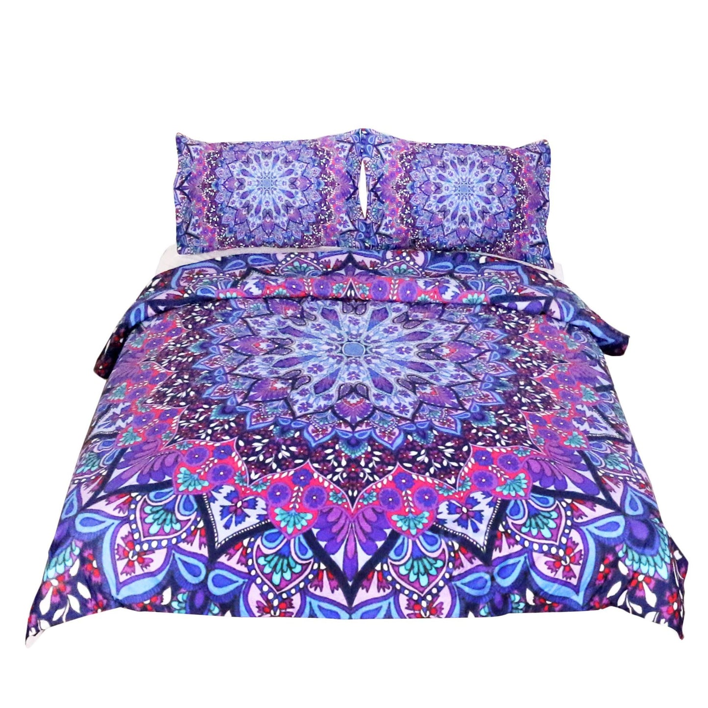 Purple red quilt cover set of four