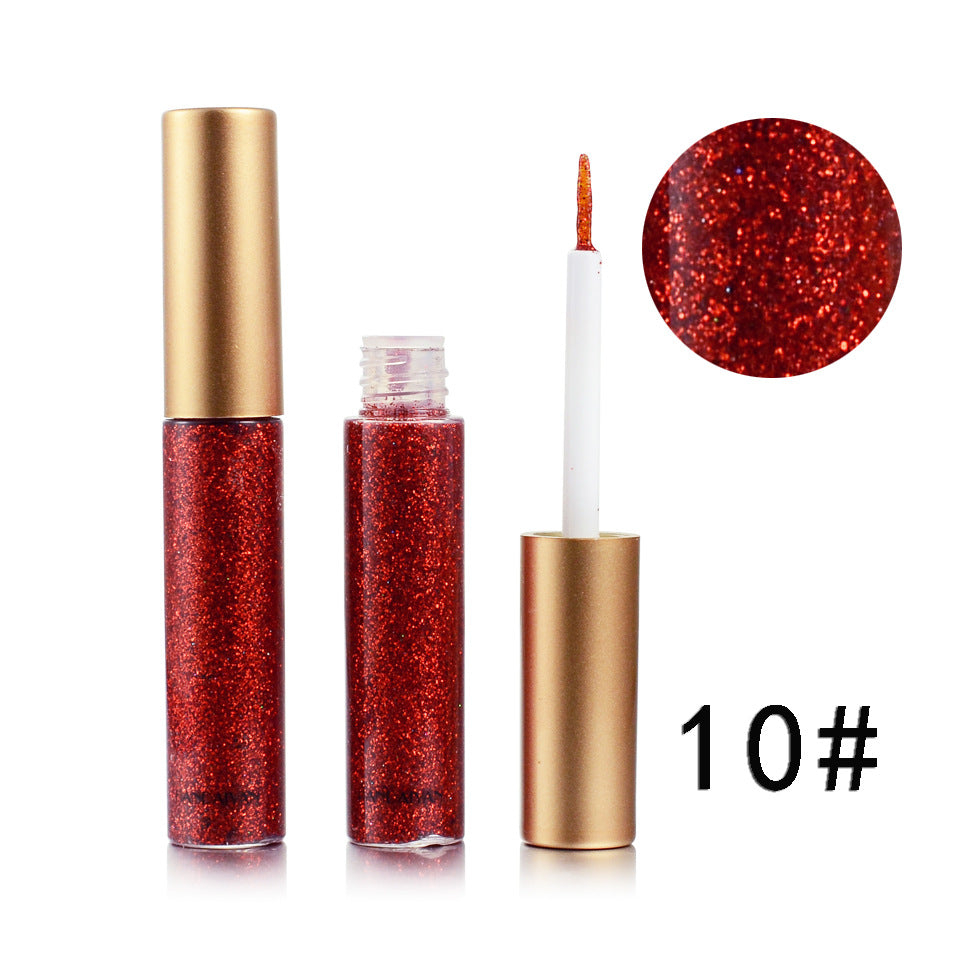 HANDAIYAN Brand 1 Pcs Glitter Liquid Eyeliner Pen 10 Colors Metallic Shine Eye Shadow & Liner Combination Pencil Eyes Makeup LadyShow.Store