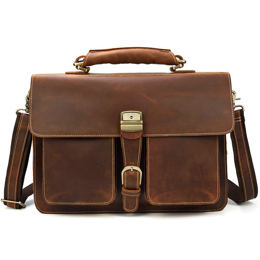 Men's leather briefcase CJD