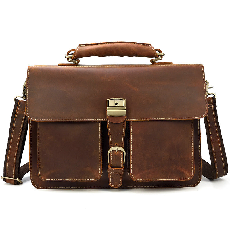 Men's leather briefcase CJD
