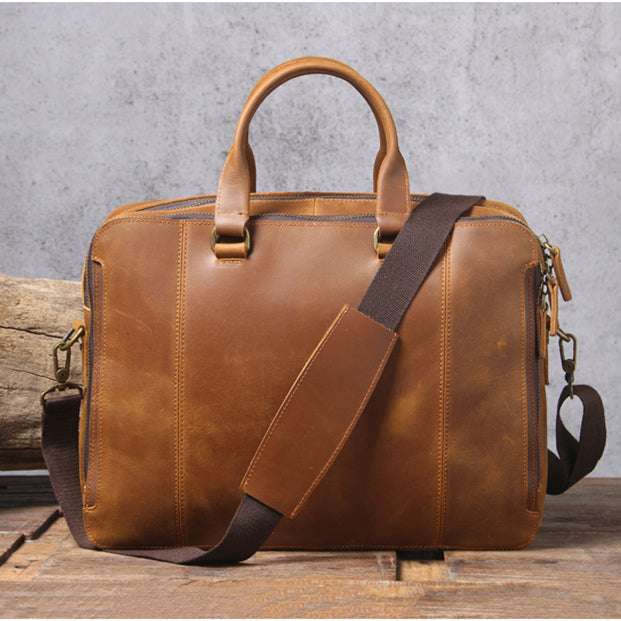 Men's Official Leather Business Handbag LadyShow.Store