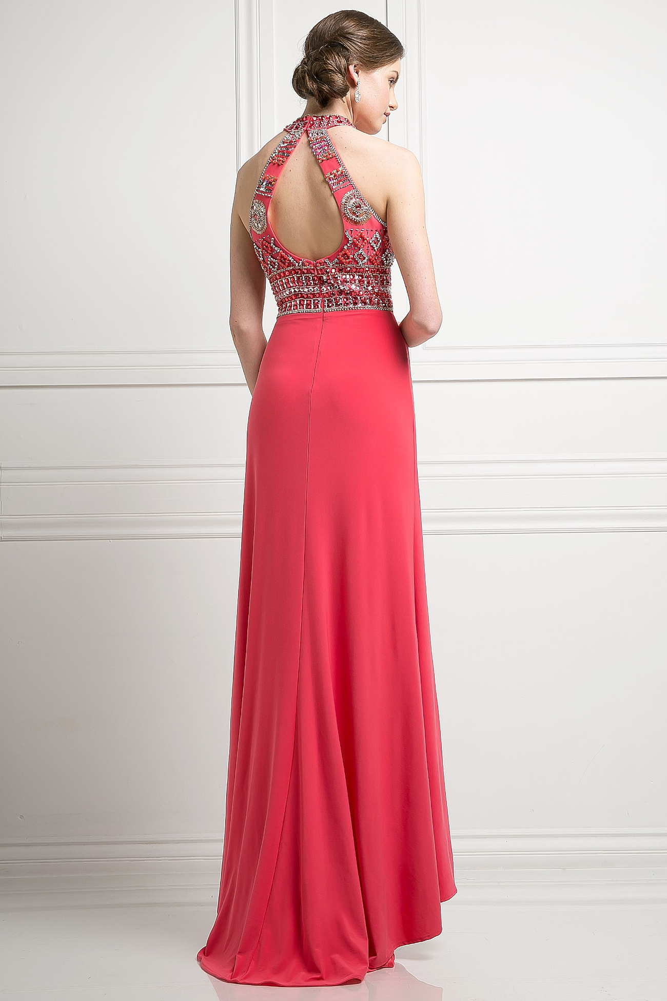 Beaded Bodice Stretch Knit Sheath Dress LuxuryLifeWay Online Store