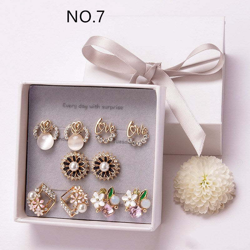 Simple alloy earring set