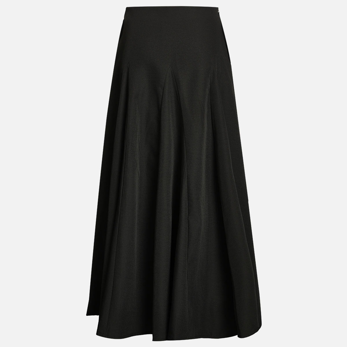 Black & White Oversized Shoulder Shirt & High-Waisted Maxi Skirt Set NorixaFashion.com