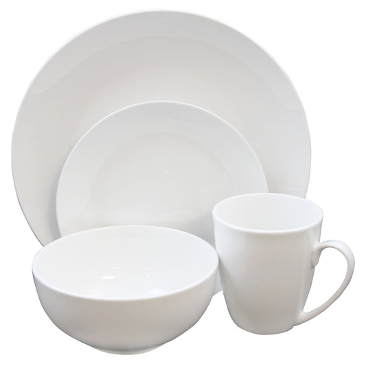 Gibson Home Ogalla 16 Piece Dinnerware Set in White LuxuryLifeWay Online Store