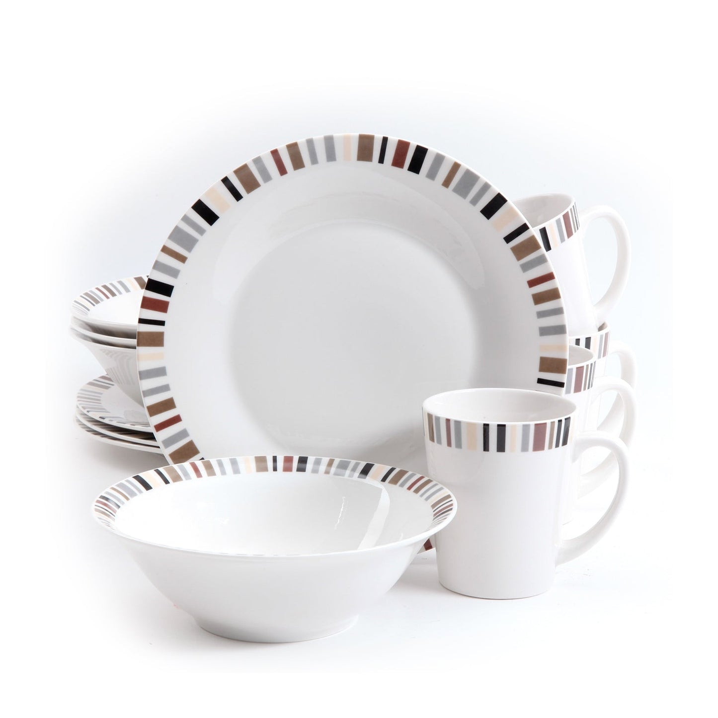 Gibson 12 Piece Lanvale Fine Ceramic Dinnerware Set For 4 LuxuryLifeWay Online Store