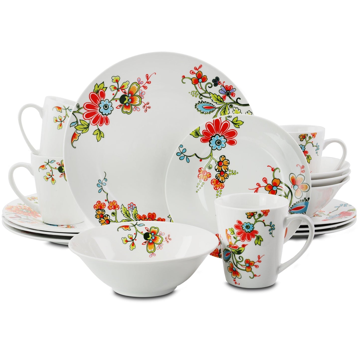 Gibson Home Doraville 16 Piece Ceramic Dinnerware Set LuxuryLifeWay Online Store
