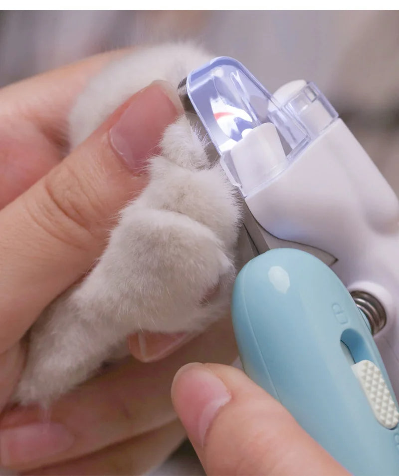 Pet Nail Clippers Dog Nail Clippers Cat Nail Clippers LED Electric Nail Grinder Pet Supplies LED Light Pet Nail Clippers LadyShow.Store