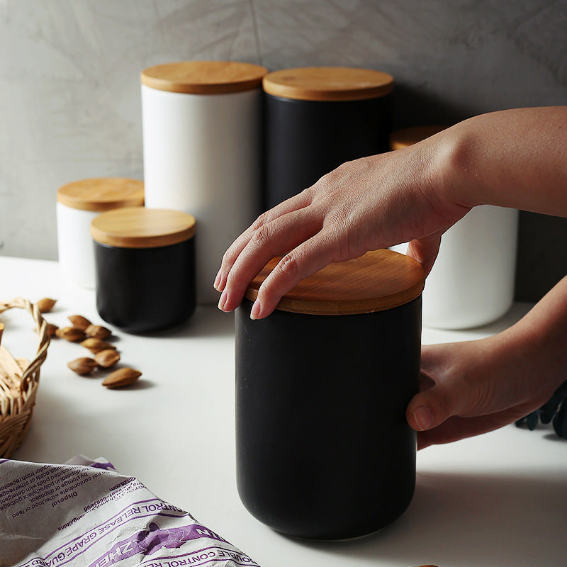 Ceramic Storage Jar with Lid PearlNestDecor.com
