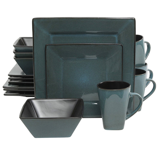Gibson Elite Kiesling 16-Piece Dinnerware Set, Blue LuxuryLifeWay Online Store