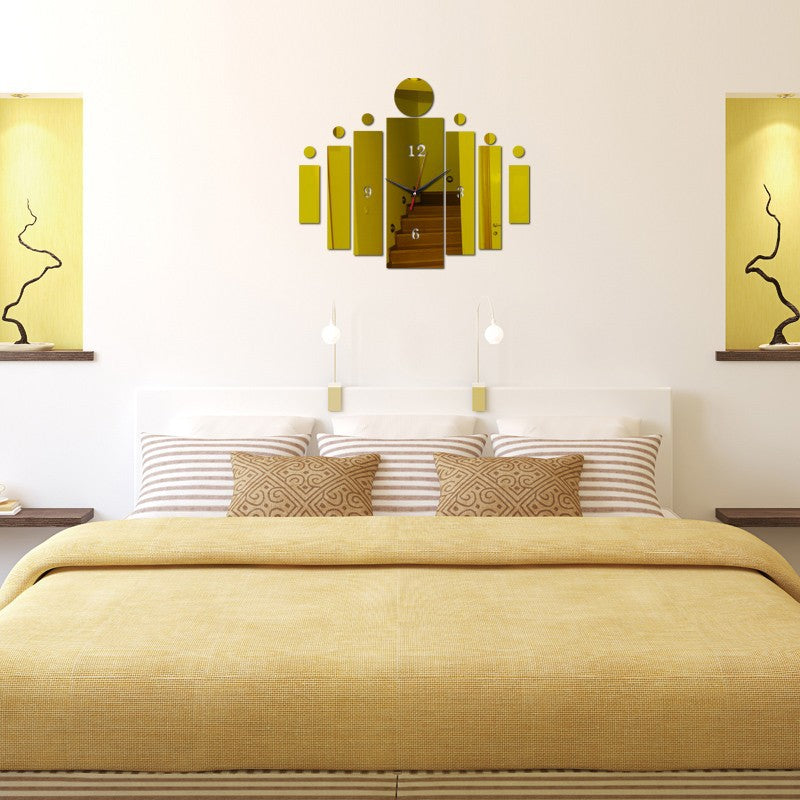 DIY Creative Acrylic Mirror Wall Sticker Decoration Wall Clock PearlNestDecor.com