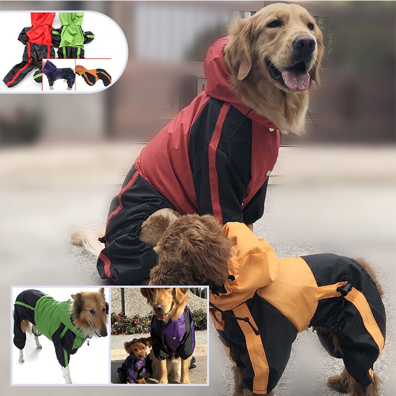 Large dog pet raincoat Pets Fashion