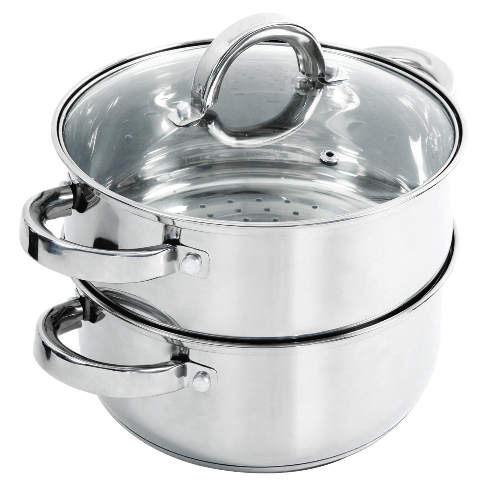 Oster Hali 3-Piece Stainless Steel Steamer Set With Lid LuxuryLifeWay Online Store