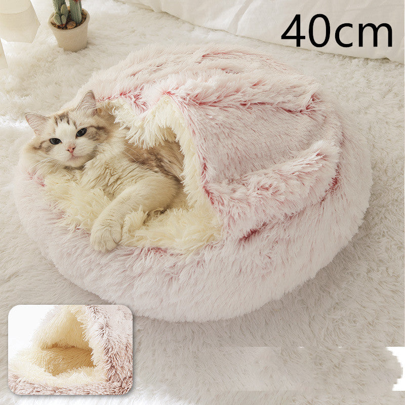 2-in-1 Plush Pet Bed Pets Fashion