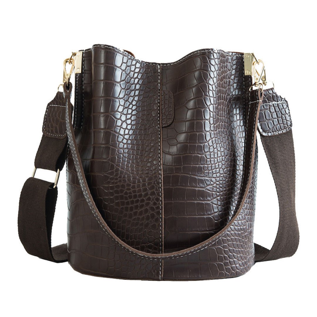 Blake Shoulder Bag -Chocolate Croc LadyShow.Store