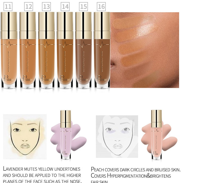 Pudaier foundation Professional Moisturizer Face Base MakeUp Long Lasting Convenient Concealer Makeup Cosmetic Concealer LuxuryLifeWay Online Store