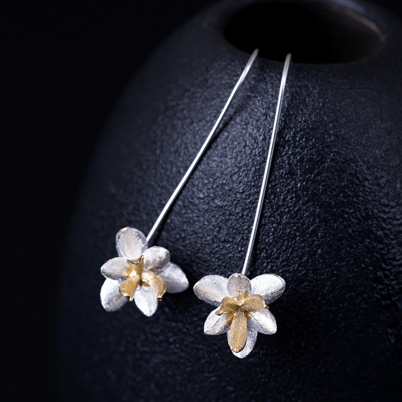 Chinese style s925 flower earrings LadyShow.Store