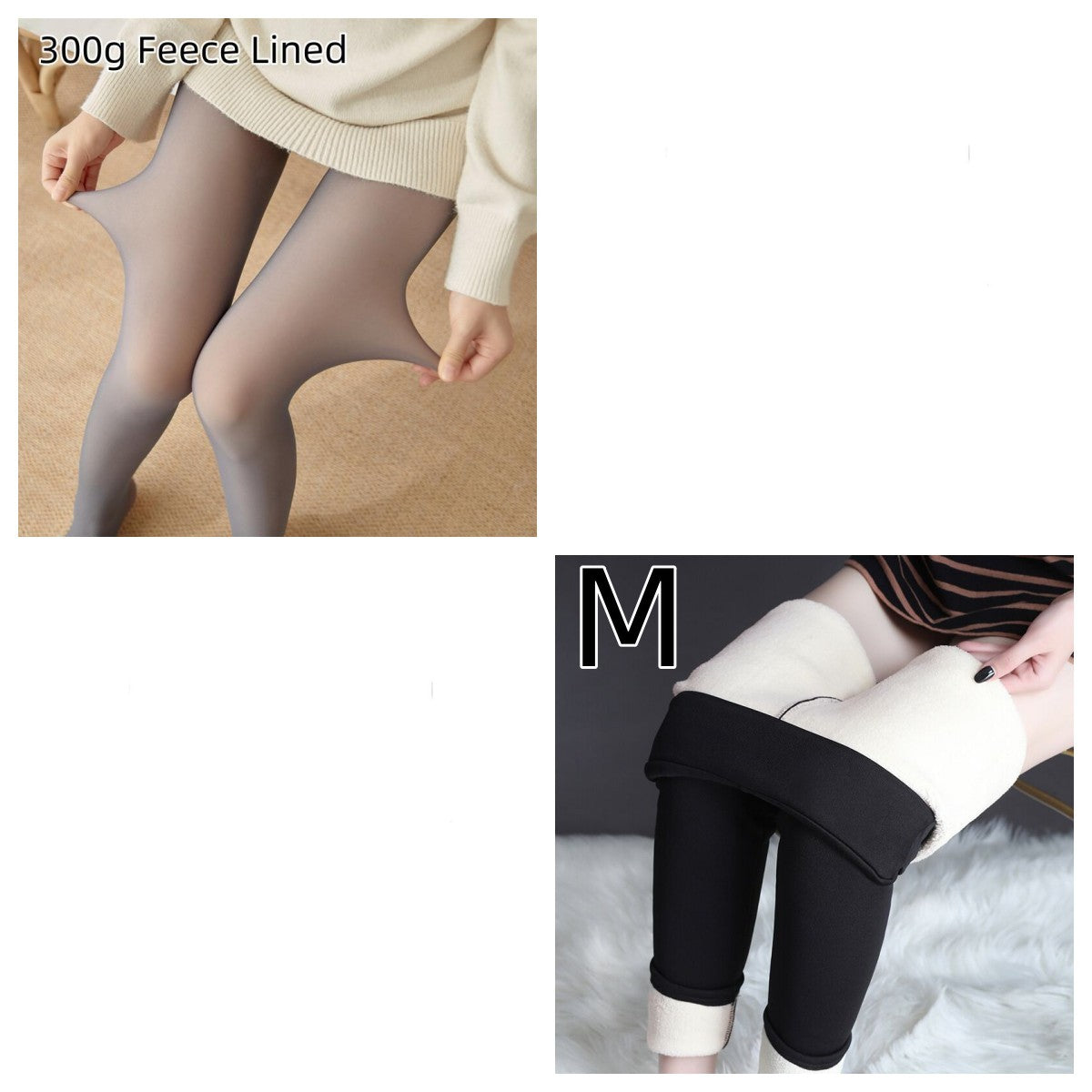 Fleece-lined Thickened Sheer Tights Leggings Transparent One-piece Pantyhose Superb Fleshcolor Pantynose NorixaFashion.com