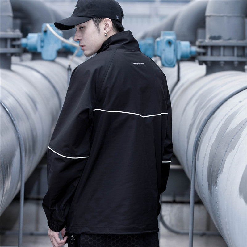 reflective half zipper jacket Best YouTube Store