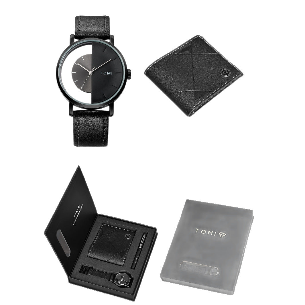 Men's Business Wallet Quartz Watch Set LuxuryLifeWay Online Store