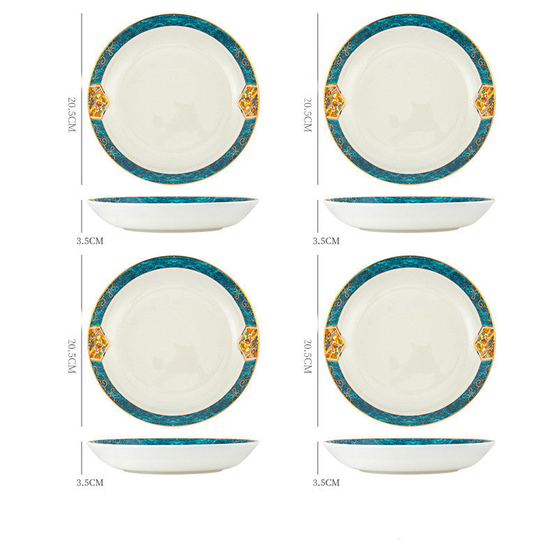 Dinner Plates Ceramic Steak Plate Web Porcelain LadyShow.Store
