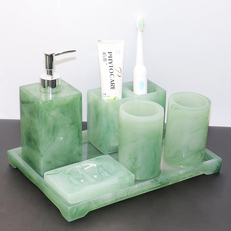 Luxury Green Bathroom Accessories Set Toilet Tissue Box