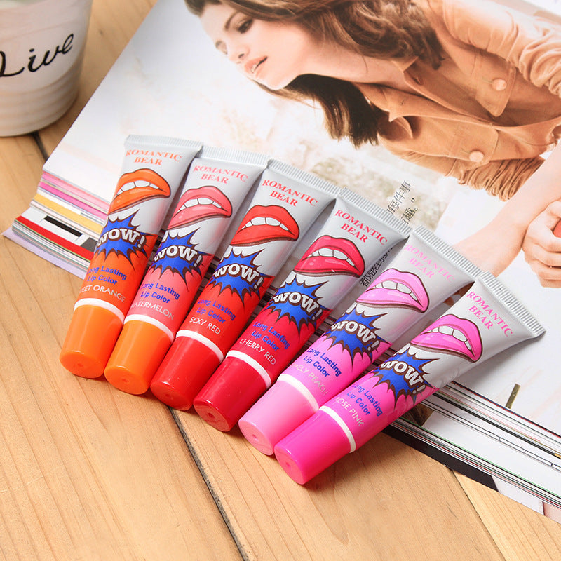 Amazing 6 Colors Peel Off Liquid Lipstick Waterproof Long Lasting Lip Gloss Mask Moisturizer Makeup Tear Pull Lip Lint Cosmetic LadyShow.Store