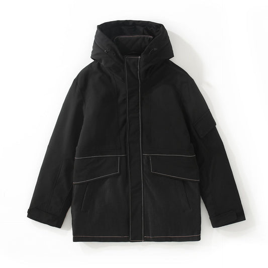 Down Hooded Winter All-match Jacket Men