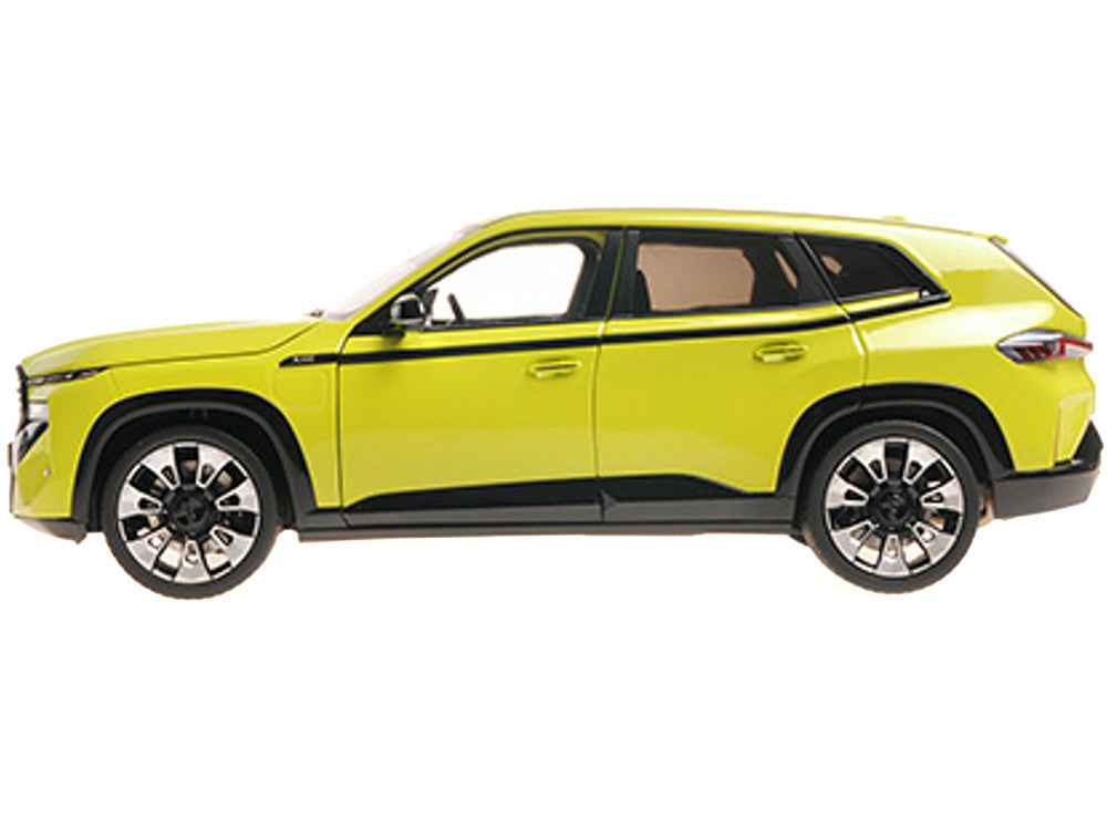 2023 BMW XM Yellow with Black Stripes 1/18 Diecast Model Car by Minichamps LuxuryLifeWay Online Store