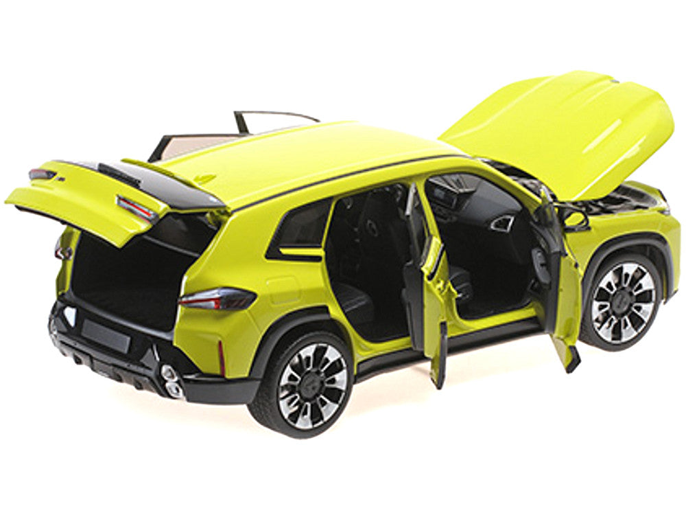 2023 BMW XM Yellow with Black Stripes 1/18 Diecast Model Car by Minichamps LuxuryLifeWay Online Store
