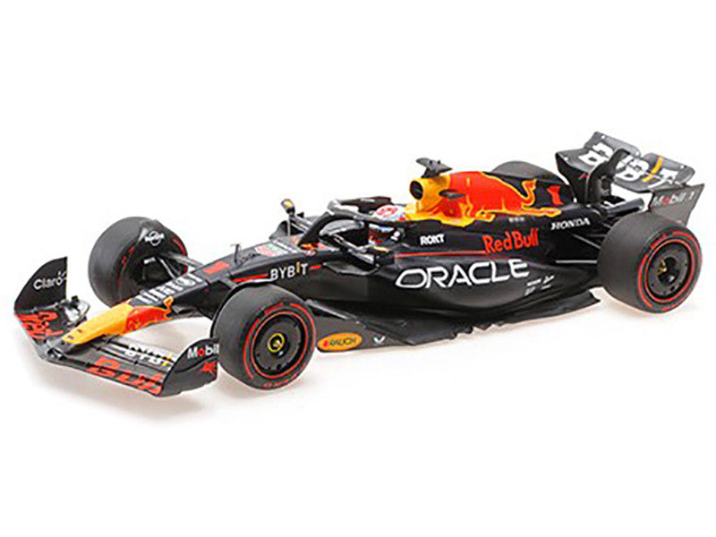Red Bull Racing RB19 #1 Max Verstappen "Oracle" 2nd Place F1 Formula One Sprint Race "Qatar GP" (2023) with Driver Limited Edition to 480 pieces Worldwide 1/18 Diecast Model Car by Minichamps LuxuryLifeWay Online Store