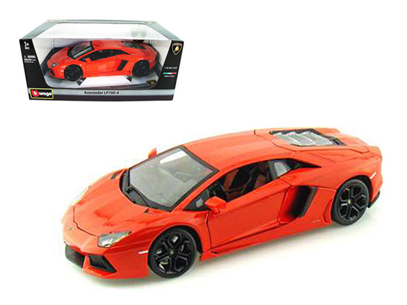 2012 Lamborghini Aventador LP700-4 Orange 1/18 Diecast Model Car by Bburago LuxuryLifeWay Online Store