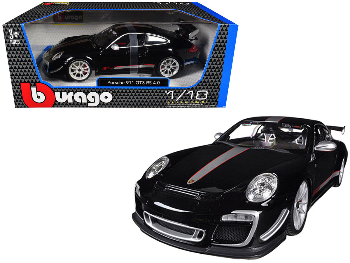 Porsche 911 GT3 RS 4.0 Black 1/18 Diecast Model Car by Bburago LuxuryLifeWay Online Store