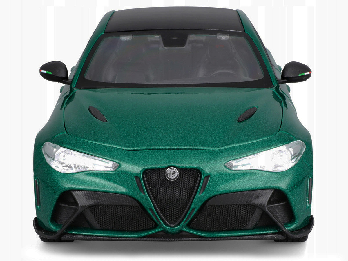 Alfa Romeo Giulia GTA Green Metallic with Carbon Top 1/18 Diecast Model Car by Bburago LuxuryLifeWay Online Store