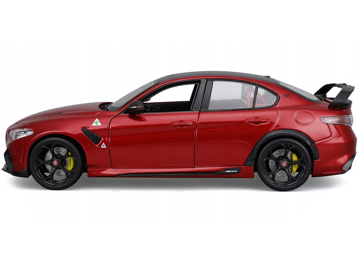 Alfa Romeo Giulia GTA Red Metallic with Carbon Top 1/18 Diecast Model Car by Bburago LuxuryLifeWay Online Store