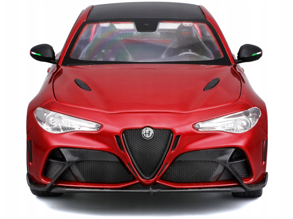 Alfa Romeo Giulia GTAm Red Metallic with Carbon Top 1/18 Diecast Model Car by Bburago LuxuryLifeWay Online Store