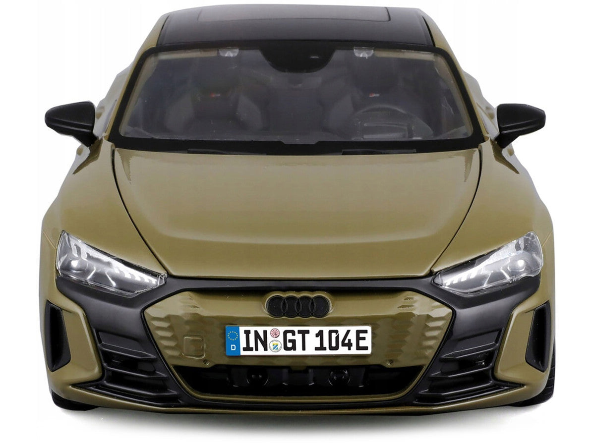 2022 Audi RS e-tron GT Dark Green with Sunroof 1/18 Diecast Model Car by Bburago LuxuryLifeWay Online Store