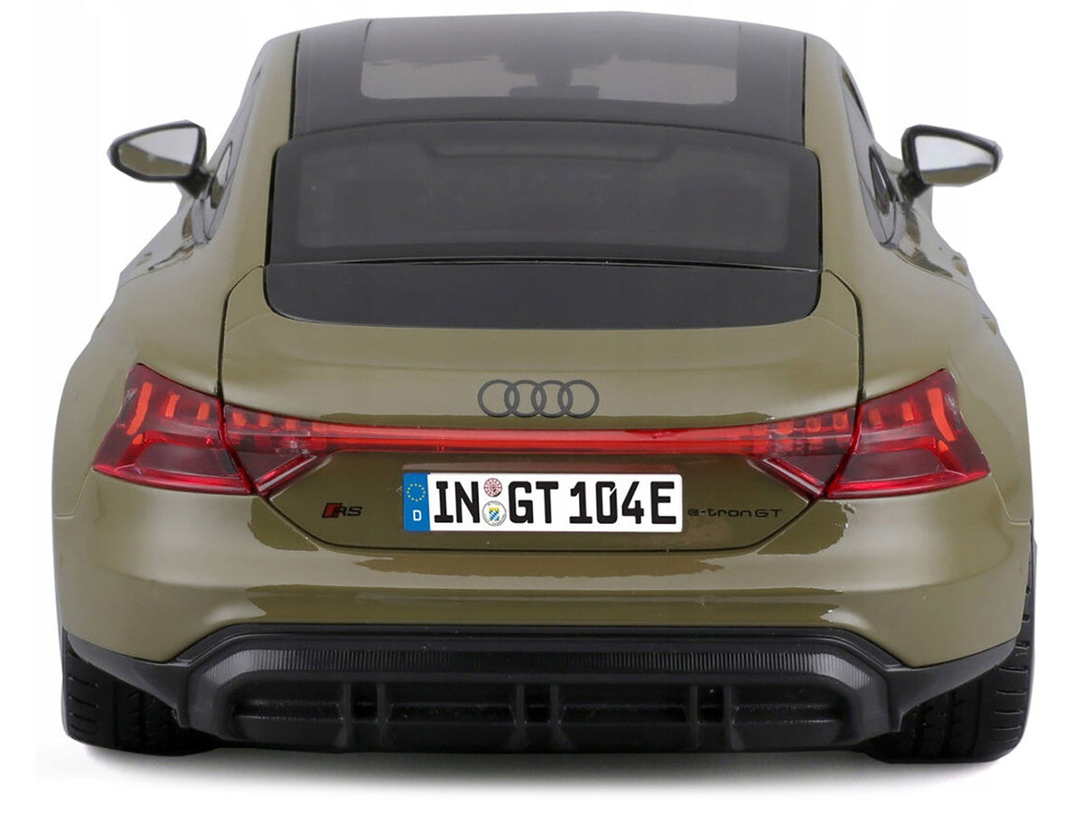 2022 Audi RS e-tron GT Dark Green with Sunroof 1/18 Diecast Model Car by Bburago LuxuryLifeWay Online Store