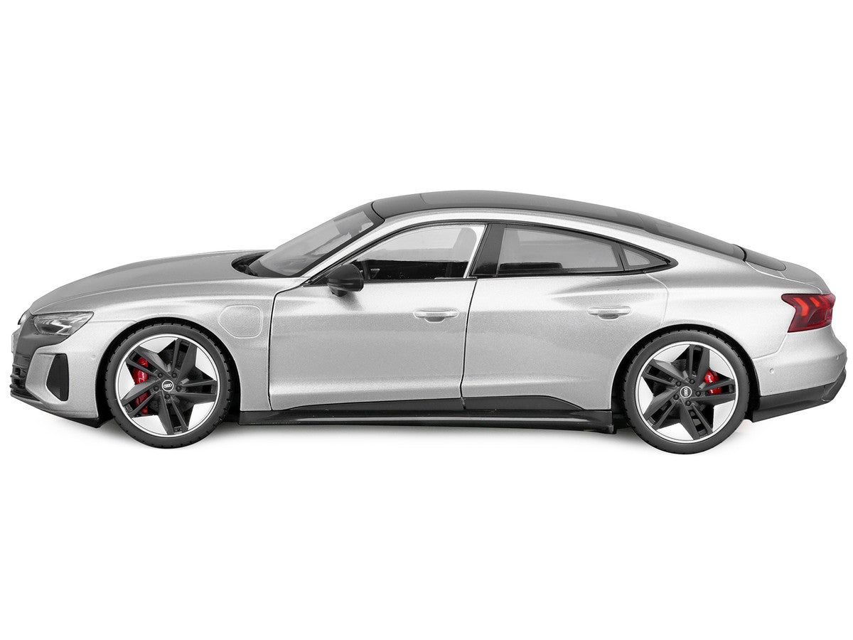 2022 Audi RS e-tron GT Silver Metallic with Sunroof 1/18 Diecast Model Car by Bburago LuxuryLifeWay Online Store