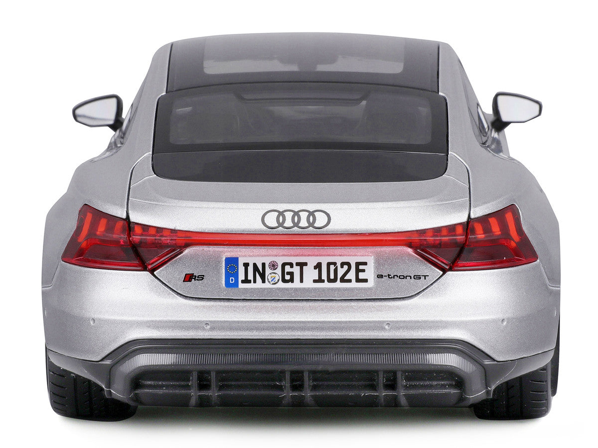 2022 Audi RS e-tron GT Silver Metallic with Sunroof 1/18 Diecast Model Car by Bburago LuxuryLifeWay Online Store