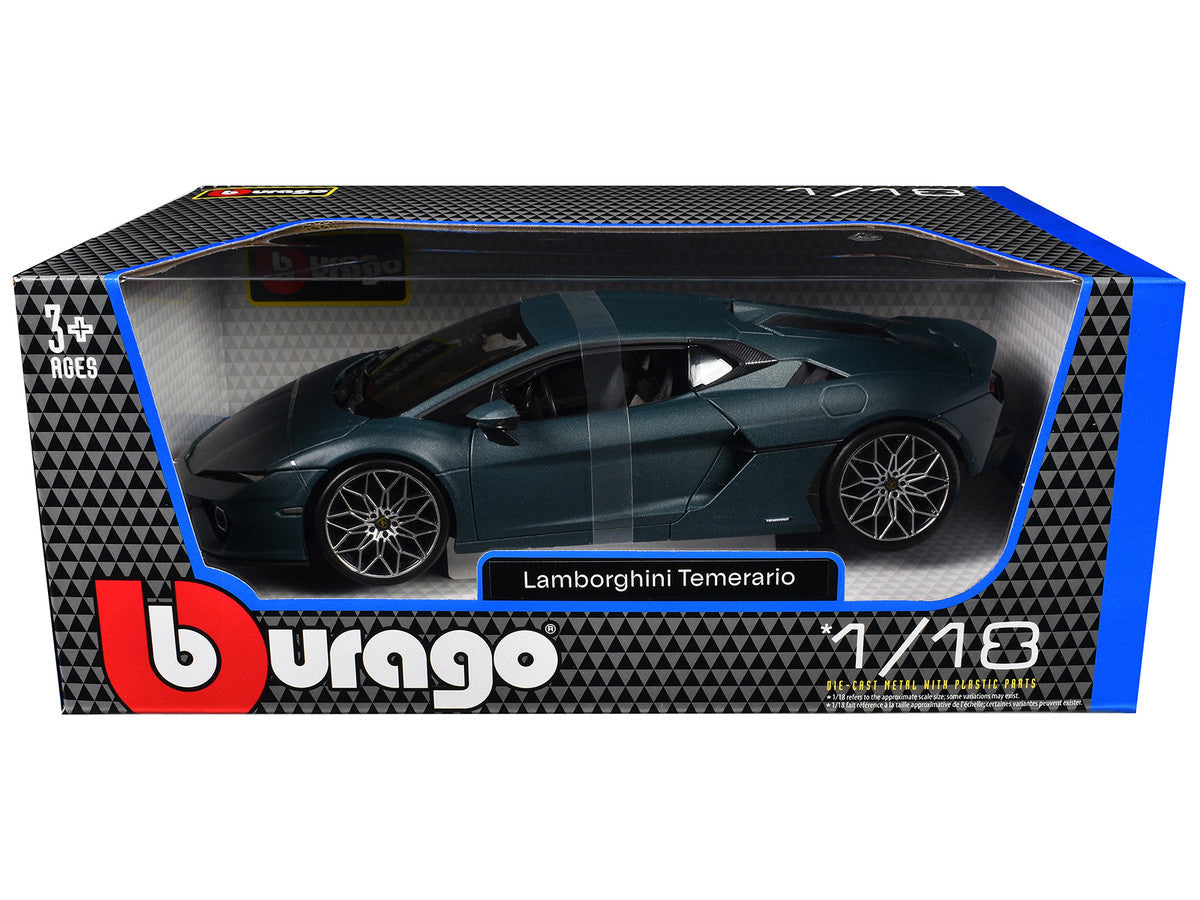 Lamborghini Temerario Matt Blue Metallic 1/18 Diecast Model Car by Bburago LuxuryLifeWay Online Store