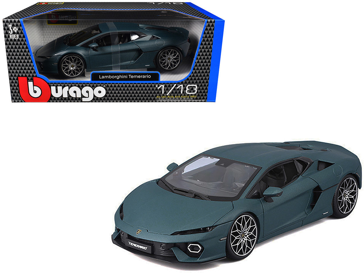 Lamborghini Temerario Matt Blue Metallic 1/18 Diecast Model Car by Bburago LuxuryLifeWay Online Store