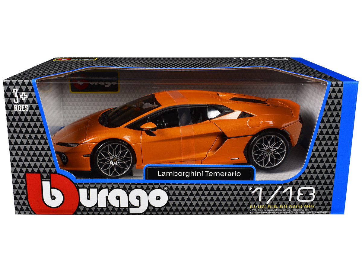 Lamborghini Temerario Orange Metallic 1/18 Diecast Model Car by Bburago LuxuryLifeWay Online Store